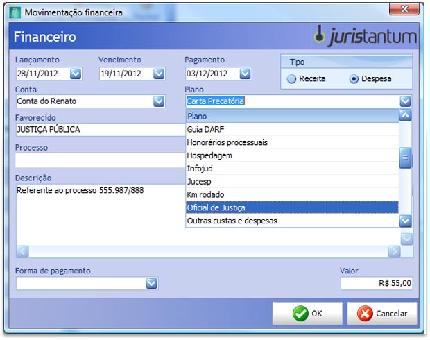 Juristantum - software de gestão de processos judiciais completo. Teste grátis agora!